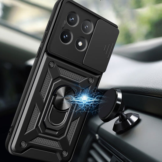 Hülle für Xiaomi Poco X6 Pro, Techsuit, CamShield, Schwarz