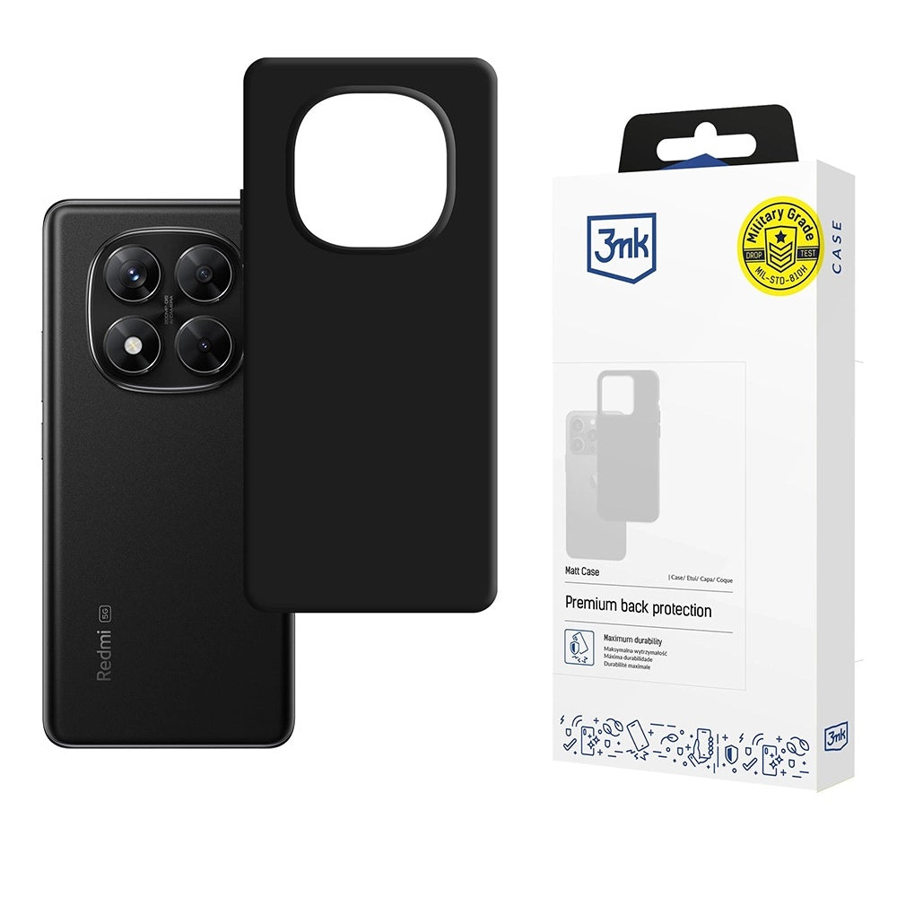 Case for Xiaomi Poco X7 / Redmi Note 14 Pro 5G, 3MK, Matte Black