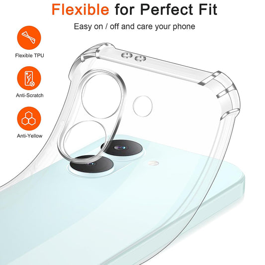 Hoes voor Xiaomi Poco X8 Pro, Techsuit, Schokbestendig Clear, Transparant