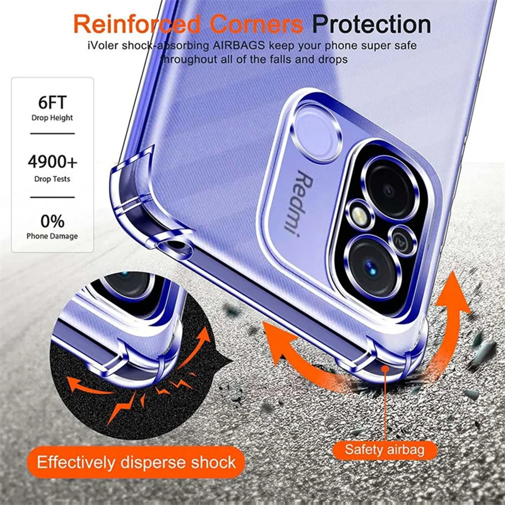 Coque pour Xiaomi Redmi 12C, Techsuit, Anti-choc Claire, Transparente