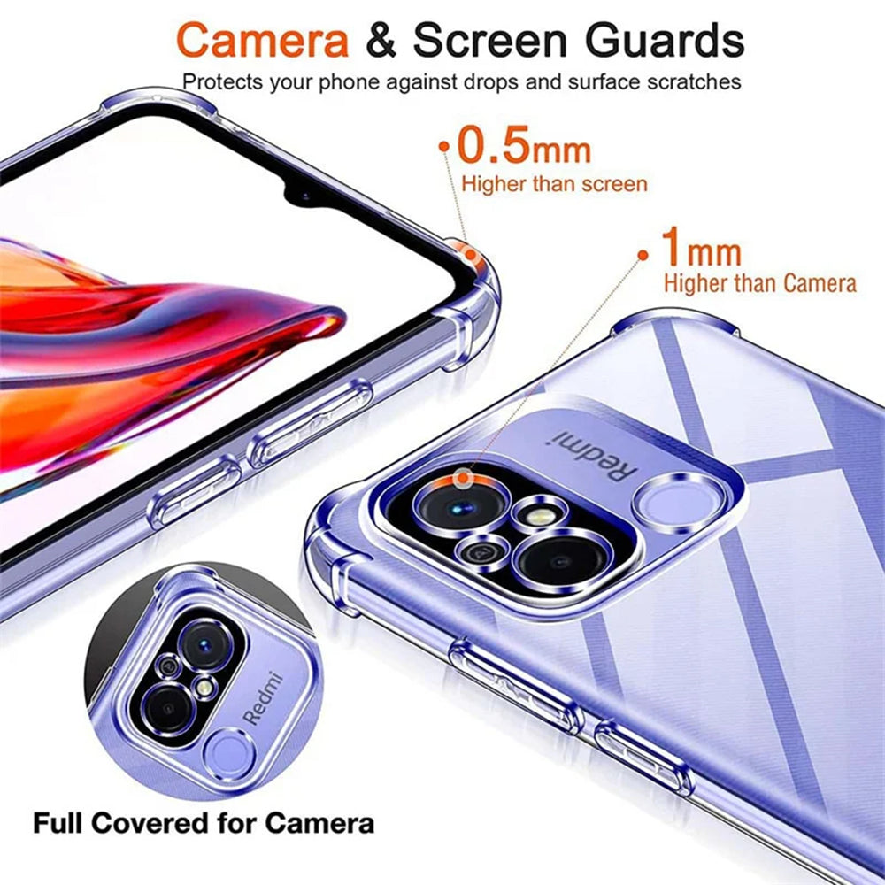 Coque pour Xiaomi Redmi 12C, Techsuit, Anti-choc Claire, Transparente