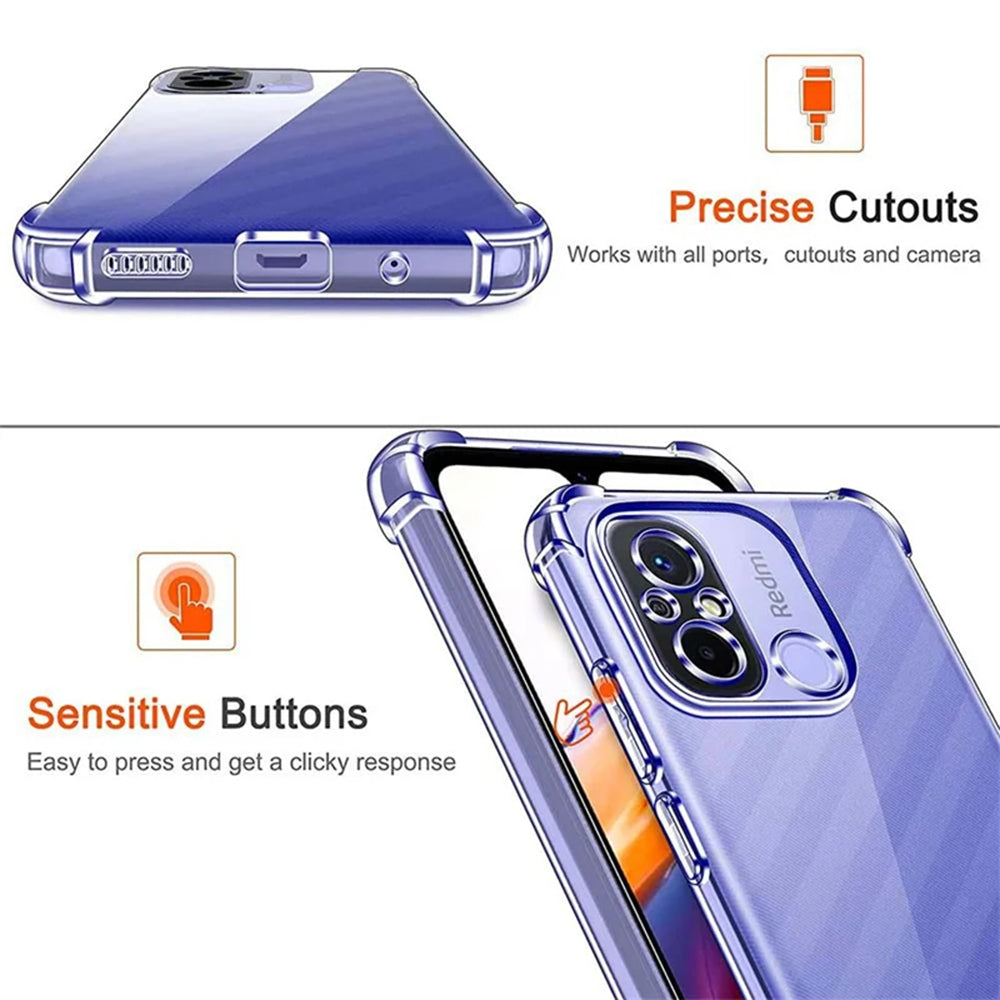 Coque pour Xiaomi Redmi 12C, Techsuit, Anti-choc Claire, Transparente