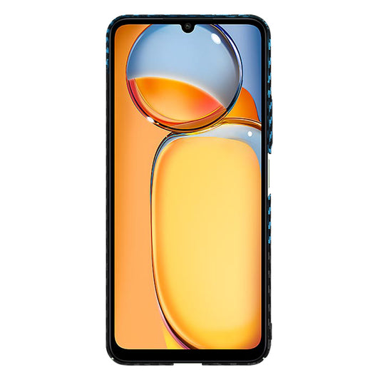 Hülle für Xiaomi Redmi 13C 5G / 13C / Poco C65, Techsuit, Carbonite FiberShell, Schwarz Blau