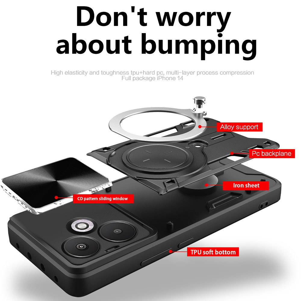 Coque pour Xiaomi Redmi 13C 5G, Techsuit, CamGuard Pro, Bleue