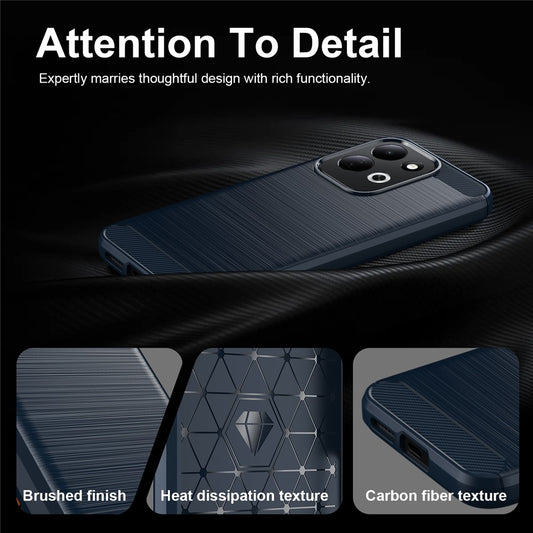 Hülle für Xiaomi Redmi 17 5G / 17 4G, Techsuit, Carbon, Blau