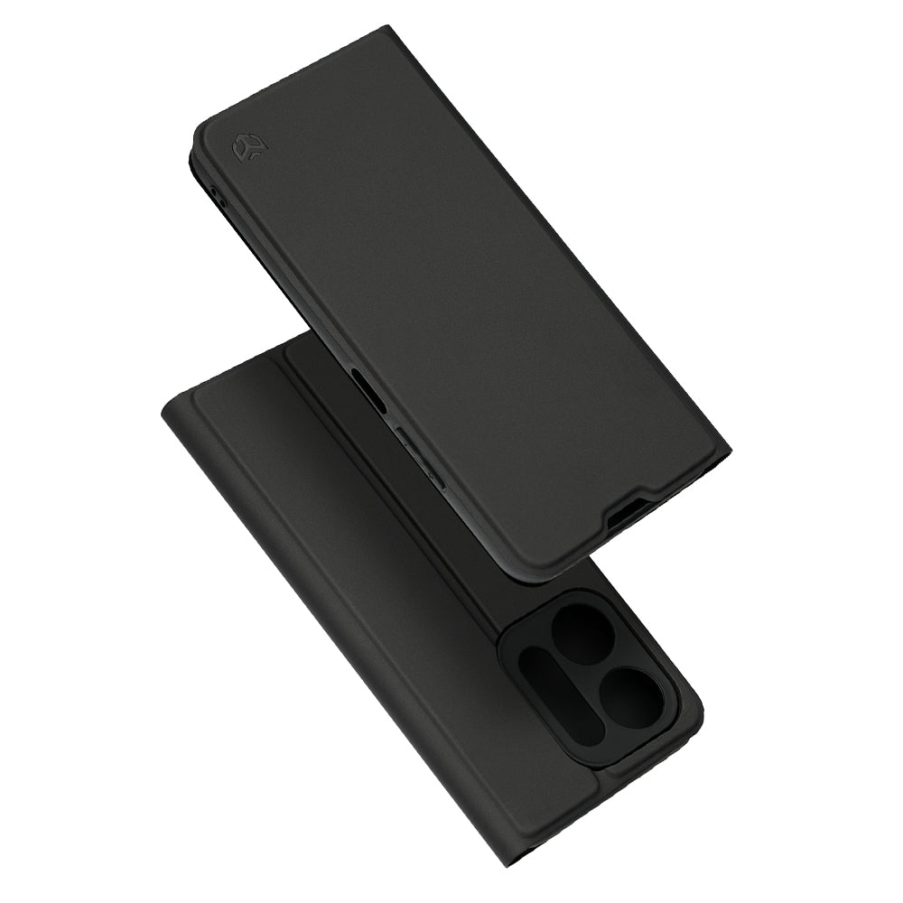 Coque pour Xiaomi Redmi 17C 5G, Techsuit, Magskin Book, Noire