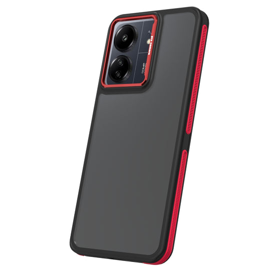 Coque pour Xiaomi Poco M6 / Redmi 13C 5G, OEM, Crystal Black, Rouge