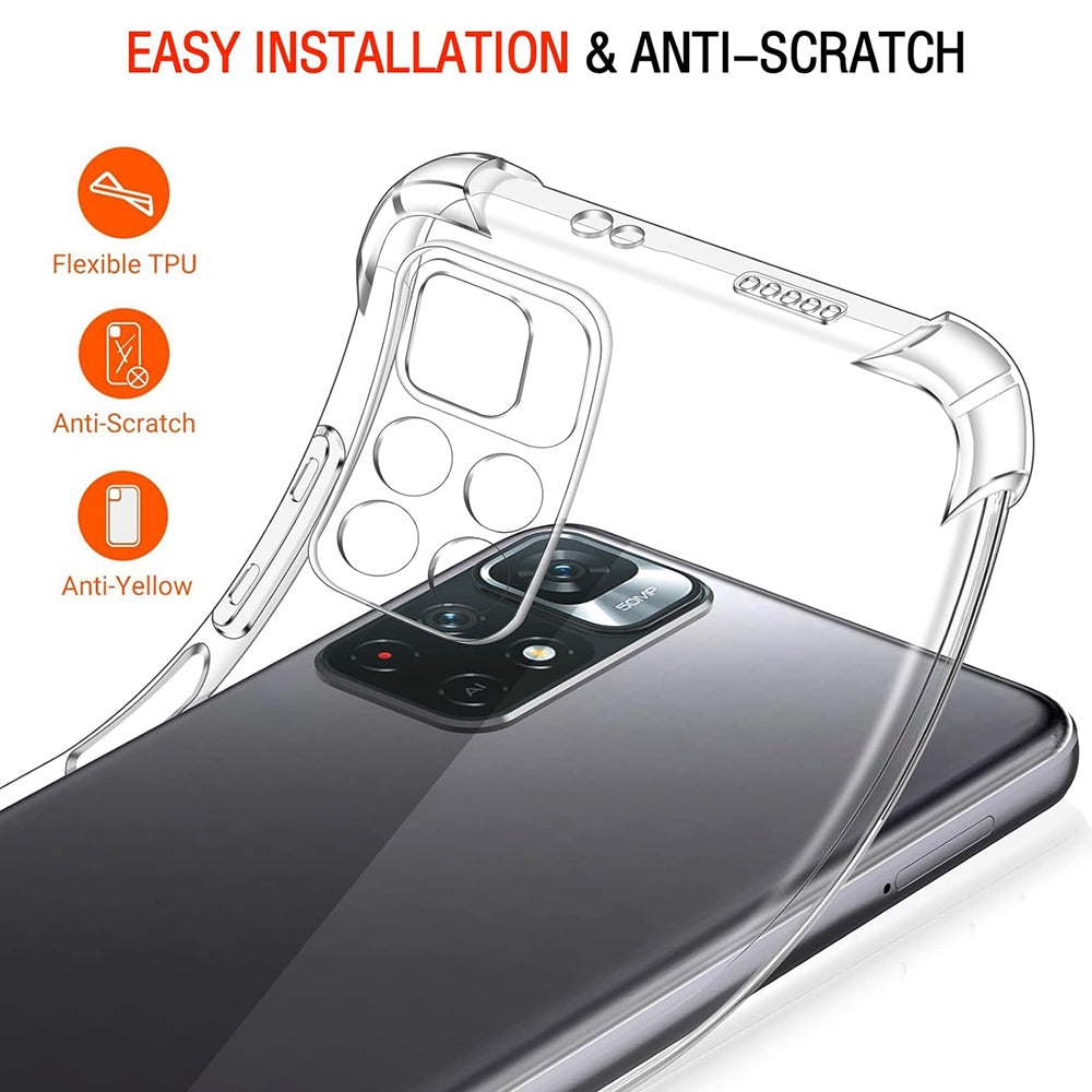 Coque pour Xiaomi Redmi Note 11S / Note 11, Techsuit, Antichoc Claire, Transparente