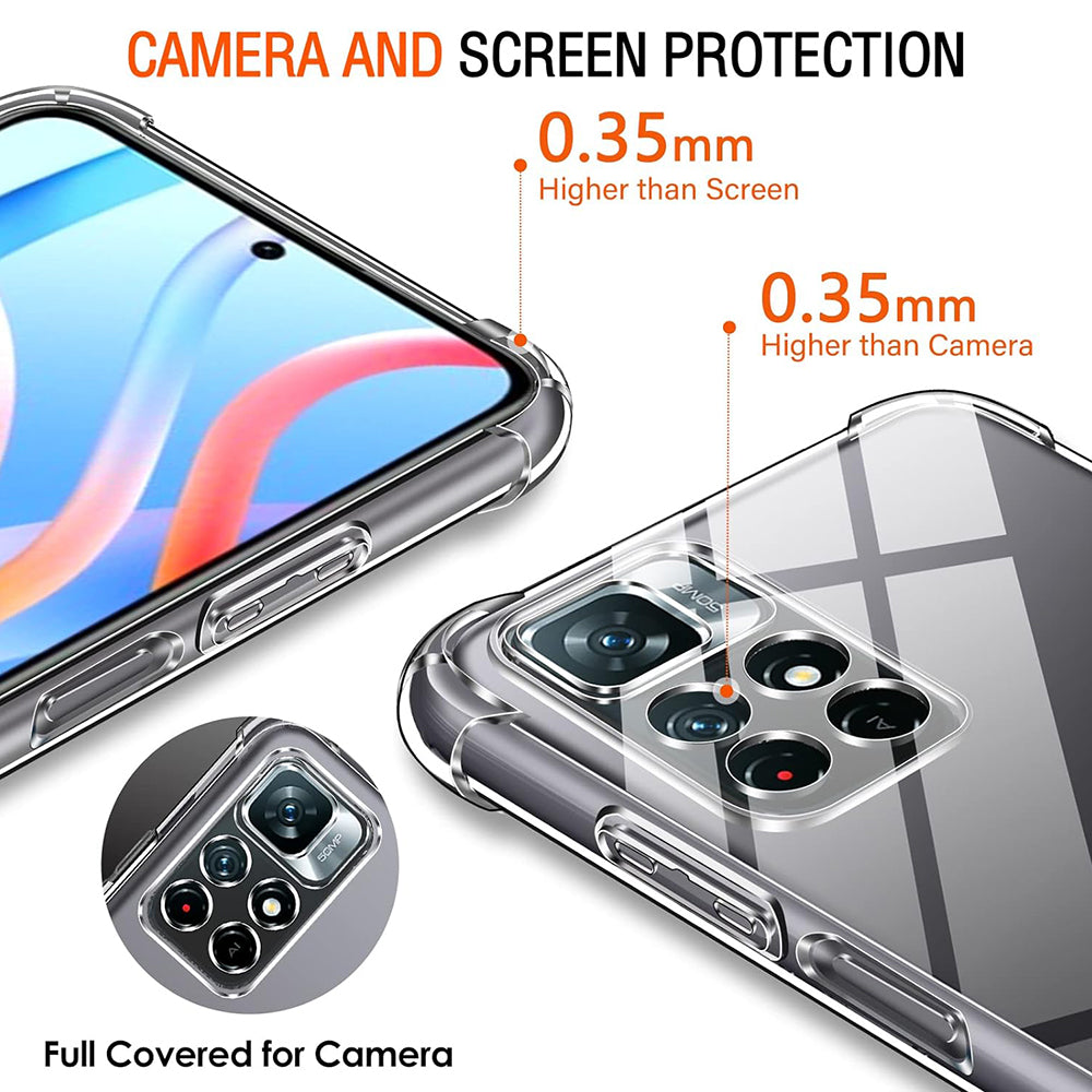 Coque pour Xiaomi Redmi Note 11S / Note 11, Techsuit, Antichoc Claire, Transparente