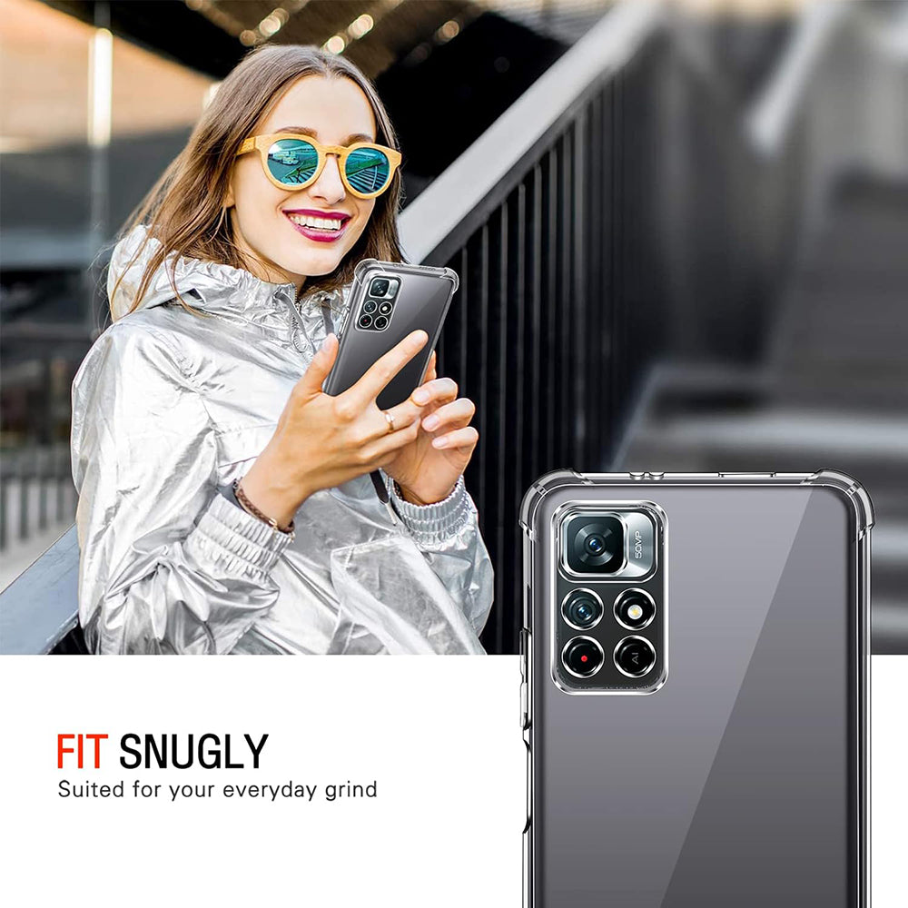 Coque pour Xiaomi Redmi Note 11S / Note 11, Techsuit, Antichoc Claire, Transparente