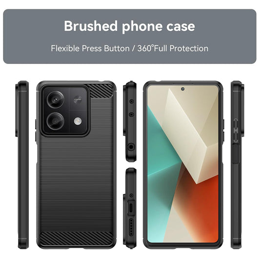 Coque pour Xiaomi Redmi Note 13 4G, Techsuit, Carbone, Noire
