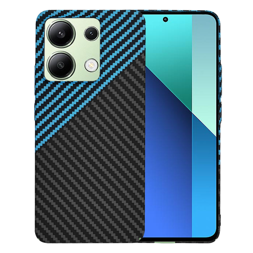 Coque pour Xiaomi Redmi Note 13 4G, Techsuit, Carbonite FiberShell, Noir Bleu