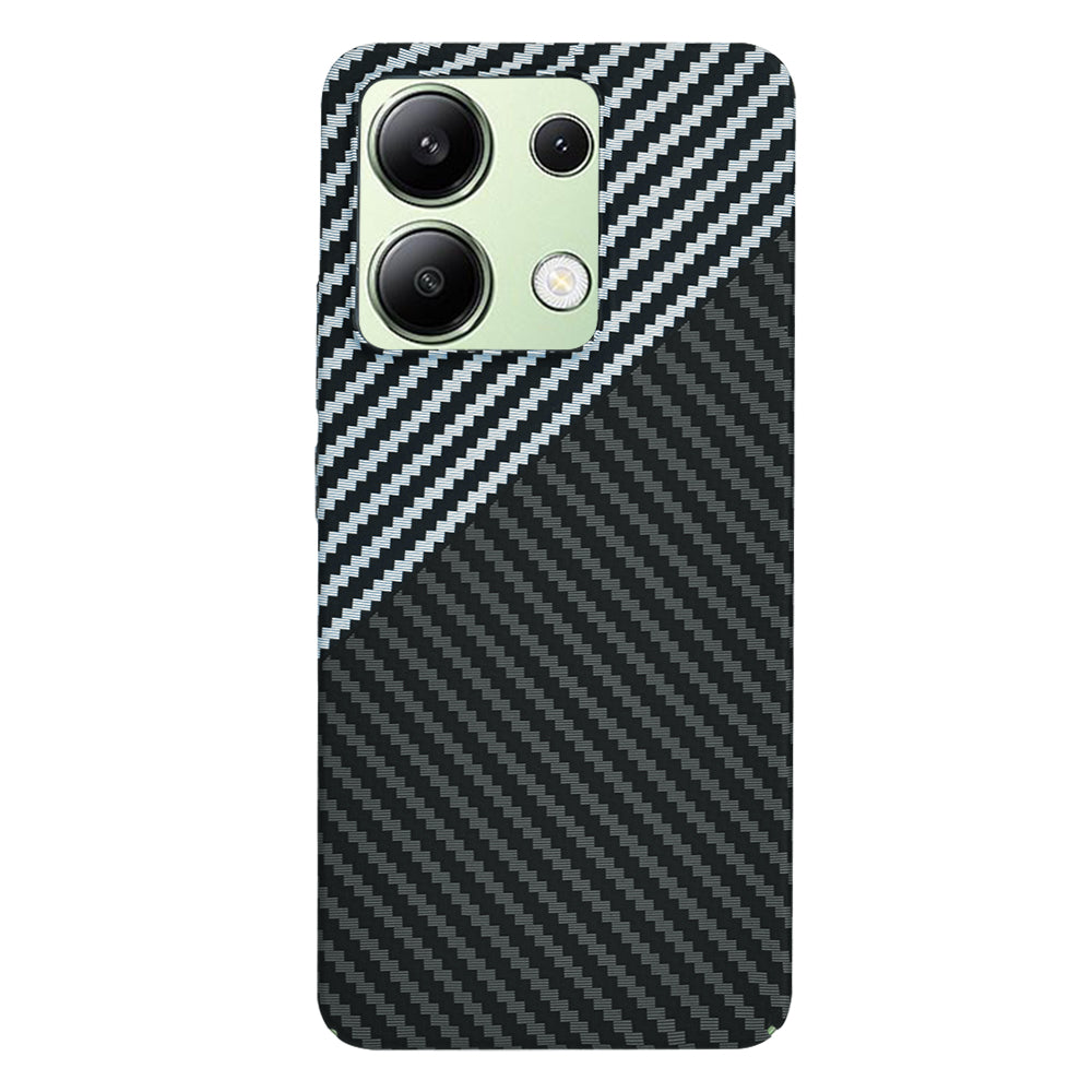 Hoesje voor Xiaomi Redmi Note 13 4G, Techsuit, Carbonite FiberShell, Zwart Grijs