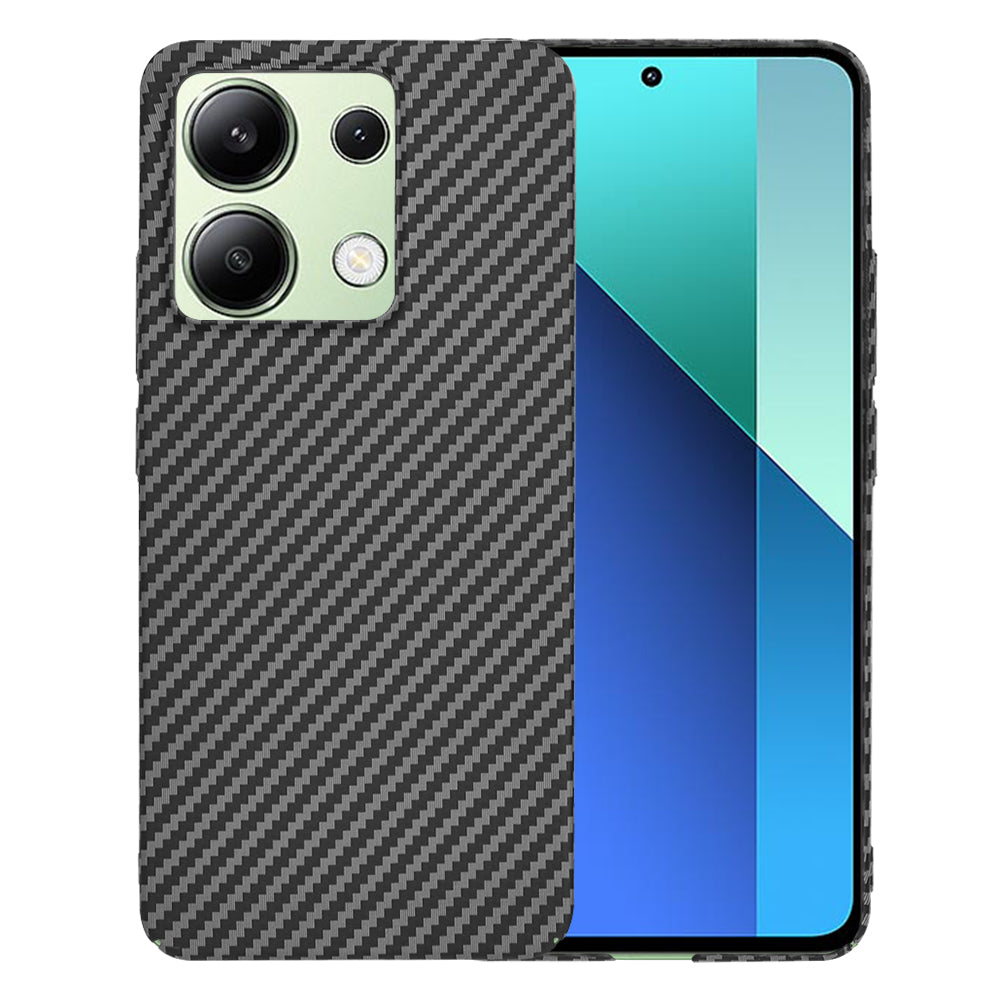 Coque pour Xiaomi Redmi Note 13 4G, Techsuit, Carbonite FiberShell, Noire