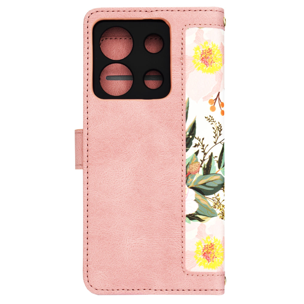 Coque pour Xiaomi Redmi Note 13 5G, Techsuit, FlipCraft, Rose