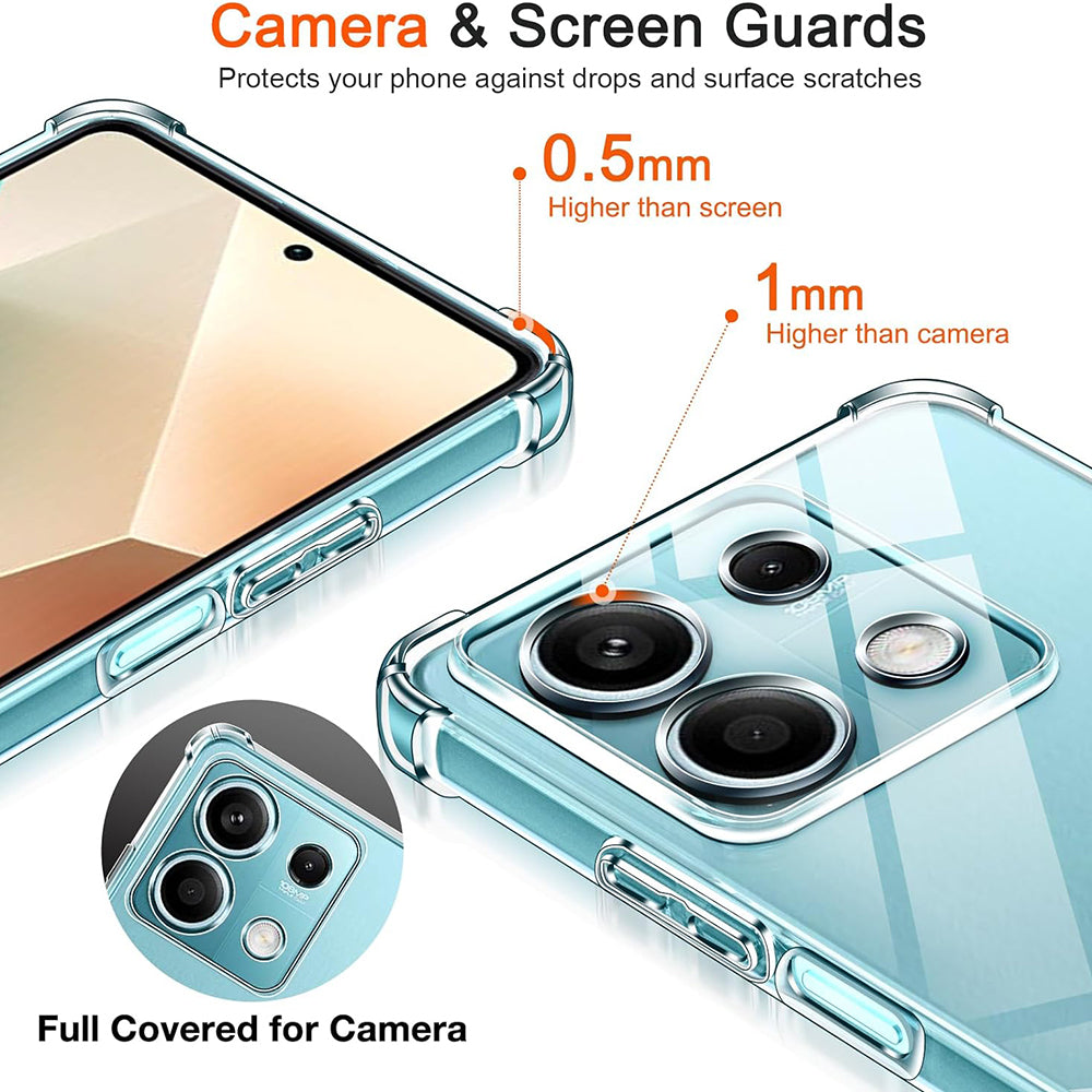 Coque pour Xiaomi Redmi Note 13 5G, Techsuit, Anti-choc Claire, Transparente