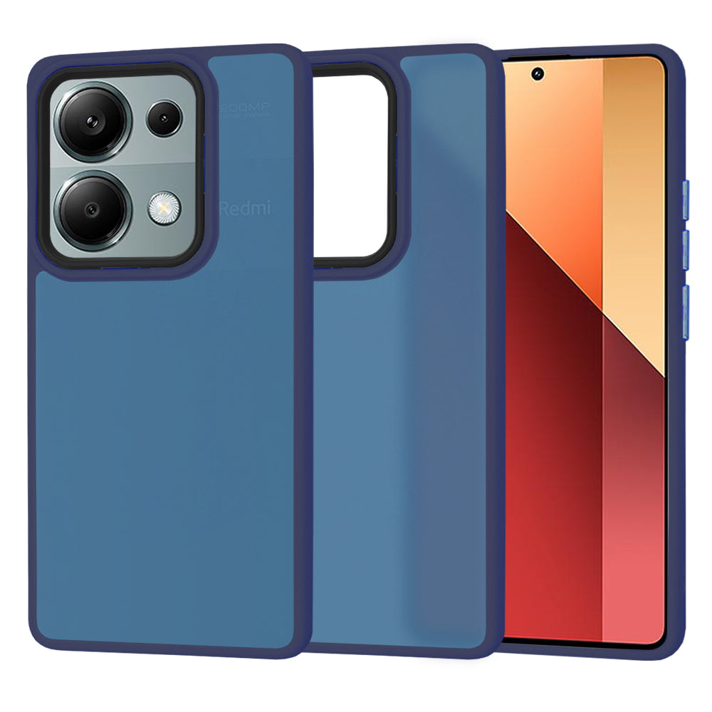 Coque pour Xiaomi Redmi Note 13 Pro 4G / Poco M6 Pro 4G, Techsuit, HaloFrost, Bleu marine