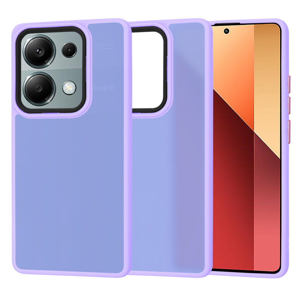 Coque pour Xiaomi Redmi Note 13 Pro 4G / Poco M6 Pro 4G, Techsuit, HaloFrost, Violet Clair