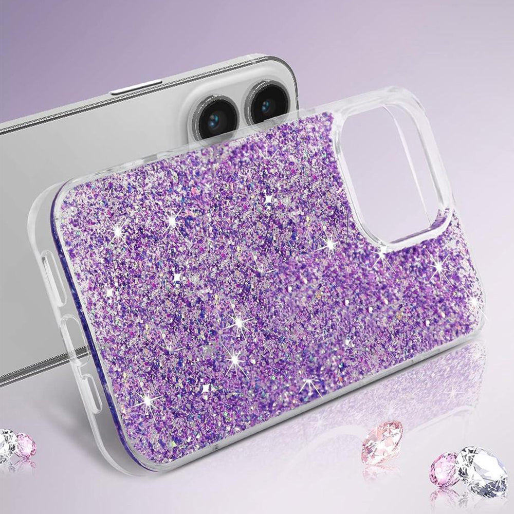 Coque pour Xiaomi Redmi Note 13 Pro 4G / Poco M6 Pro 4G, Techsuit, Paillettes Scintillantes, Bleu