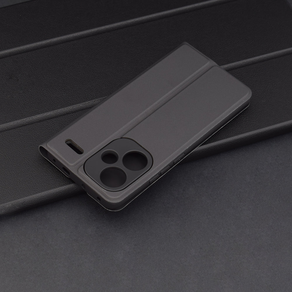 Coque pour Xiaomi Redmi Note 13 Pro+, Techsuit, Magskin Book, Noire