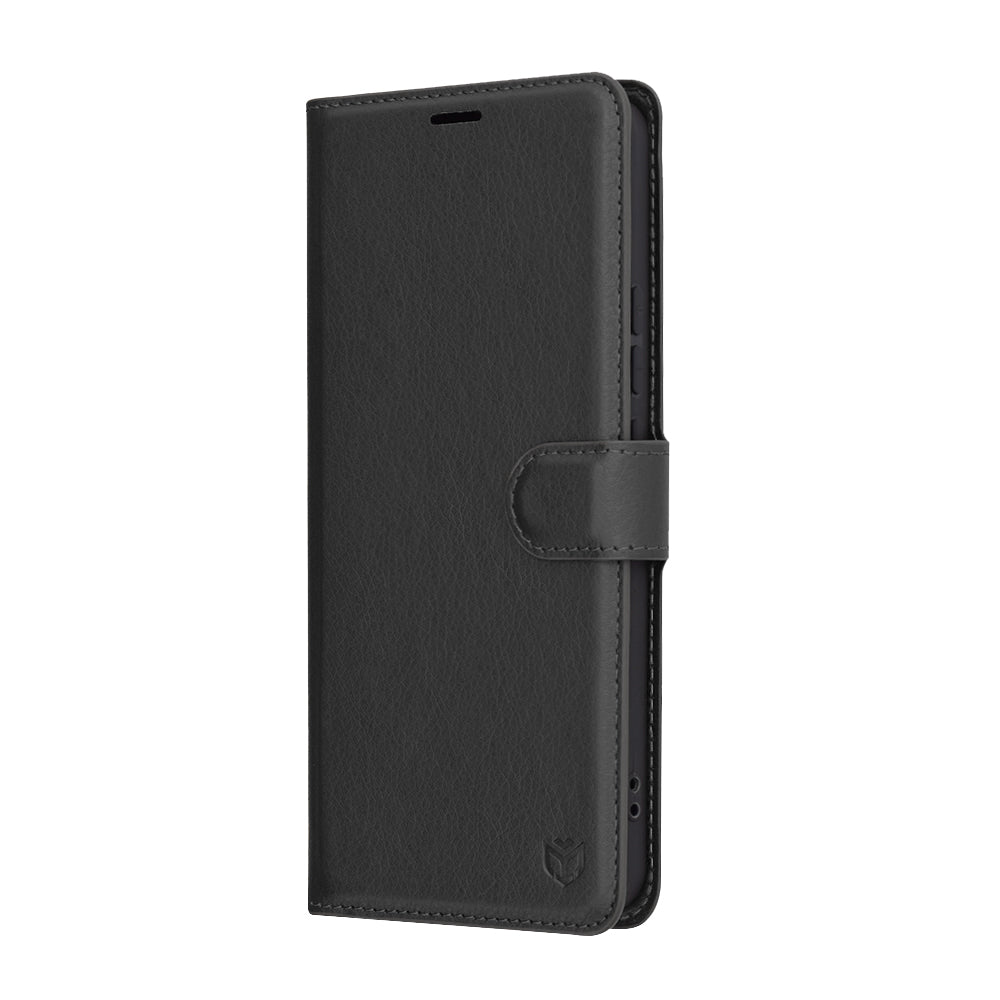 Coque pour Xiaomi Redmi Note 14 4G (Régional), Techsuit, Folio en cuir, Noir