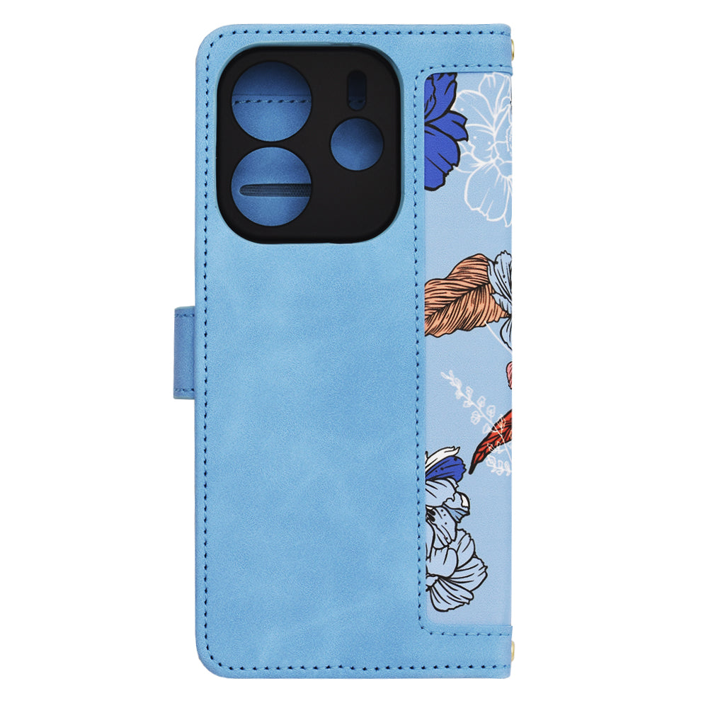 Coque pour Xiaomi Redmi Note 14 4G (Standard), Techsuit, FlipCraft, Bleu