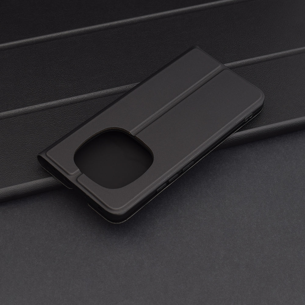 Coque pour Xiaomi Redmi Note 14 Pro 4G, Techsuit, Magskin Book, Noire