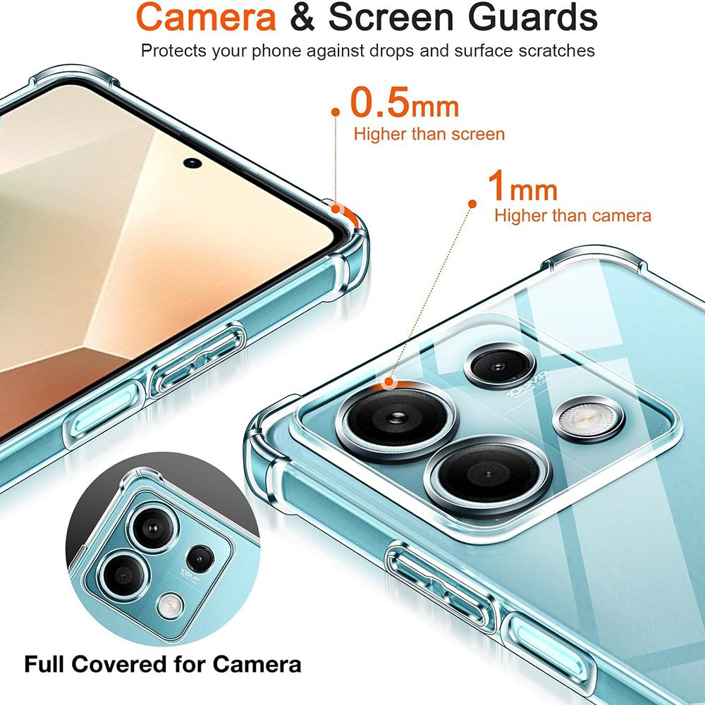 Coque pour Xiaomi Redmi Note 14S, Techsuit, Anti-choc Claire, Transparente