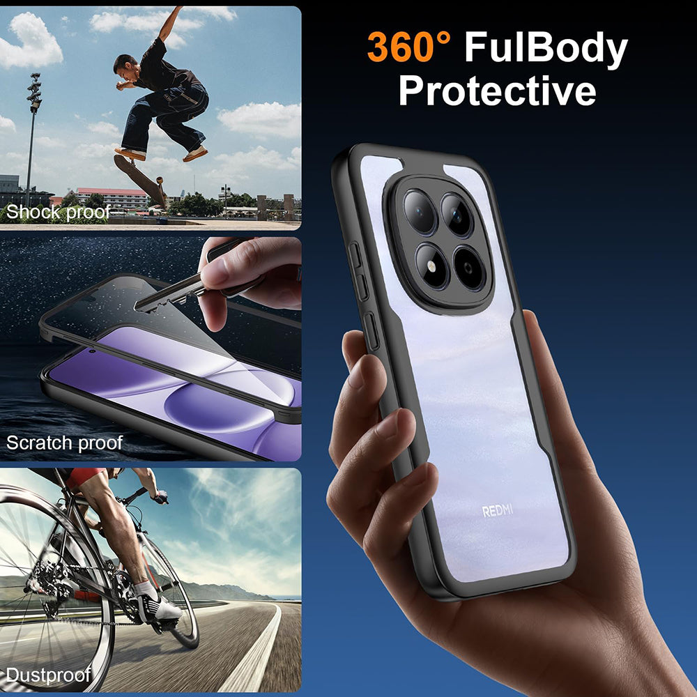 Étui pour Xiaomi Redmi Note 15 Pro 5G, Techsuit, ColorVerse 360, Noir