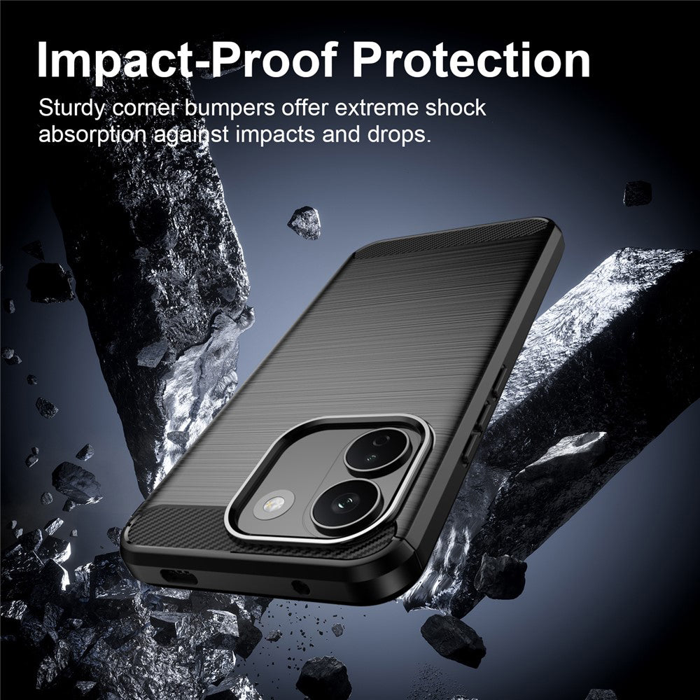 Hülle für Xiaomi Redmi Note 17 Pro Max, Techsuit, Carbon, Schwarz