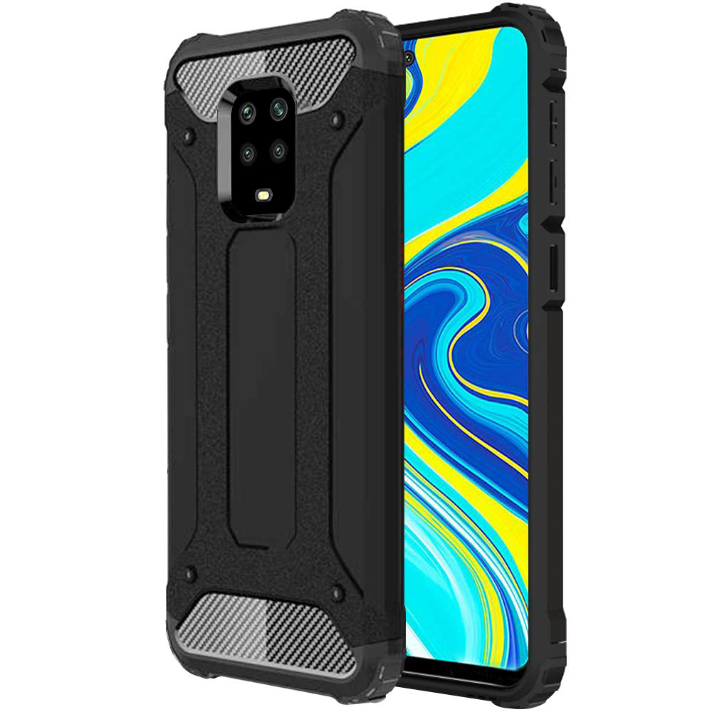 Coque pour Xiaomi Redmi Note 9S / Note 9 Pro / Note 9 Pro Max, Techsuit, Hybrid Armor, Noire