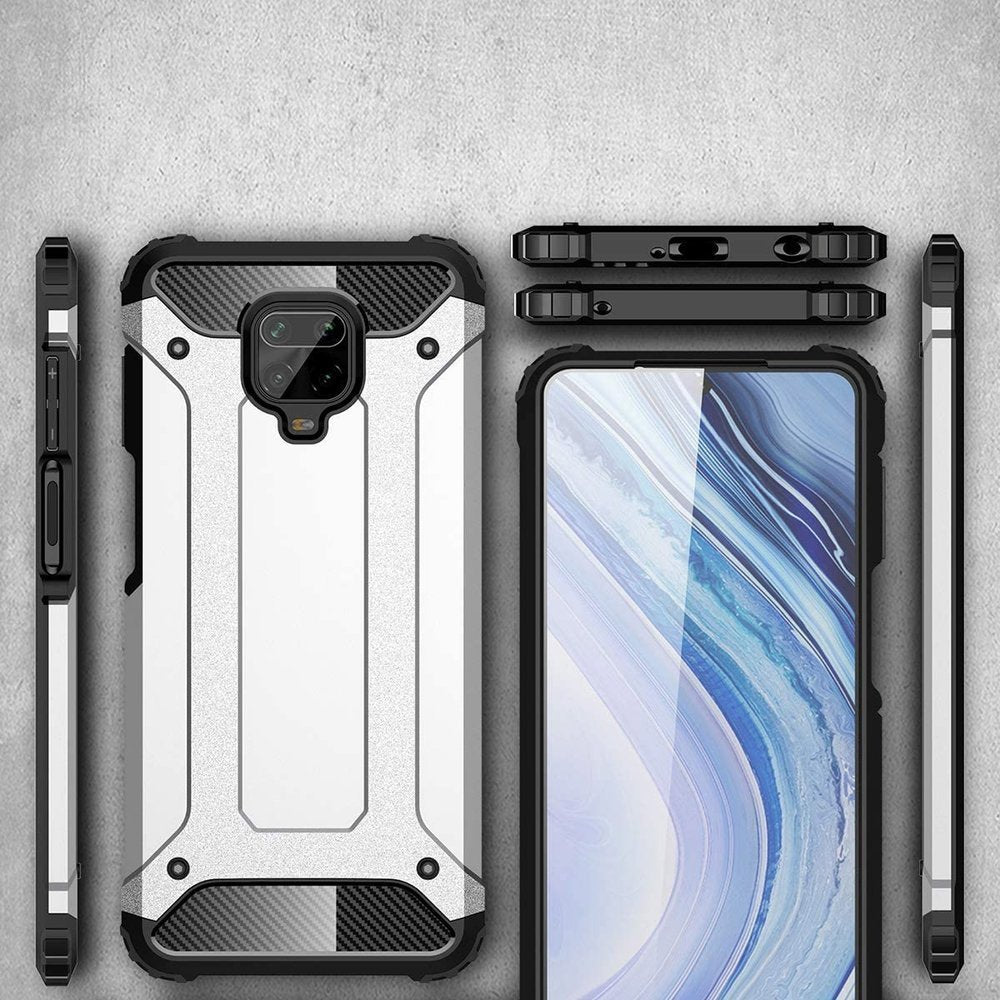 Coque pour Xiaomi Redmi Note 9S / Note 9 Pro / Note 9 Pro Max, Techsuit, Hybrid Armor, Noire