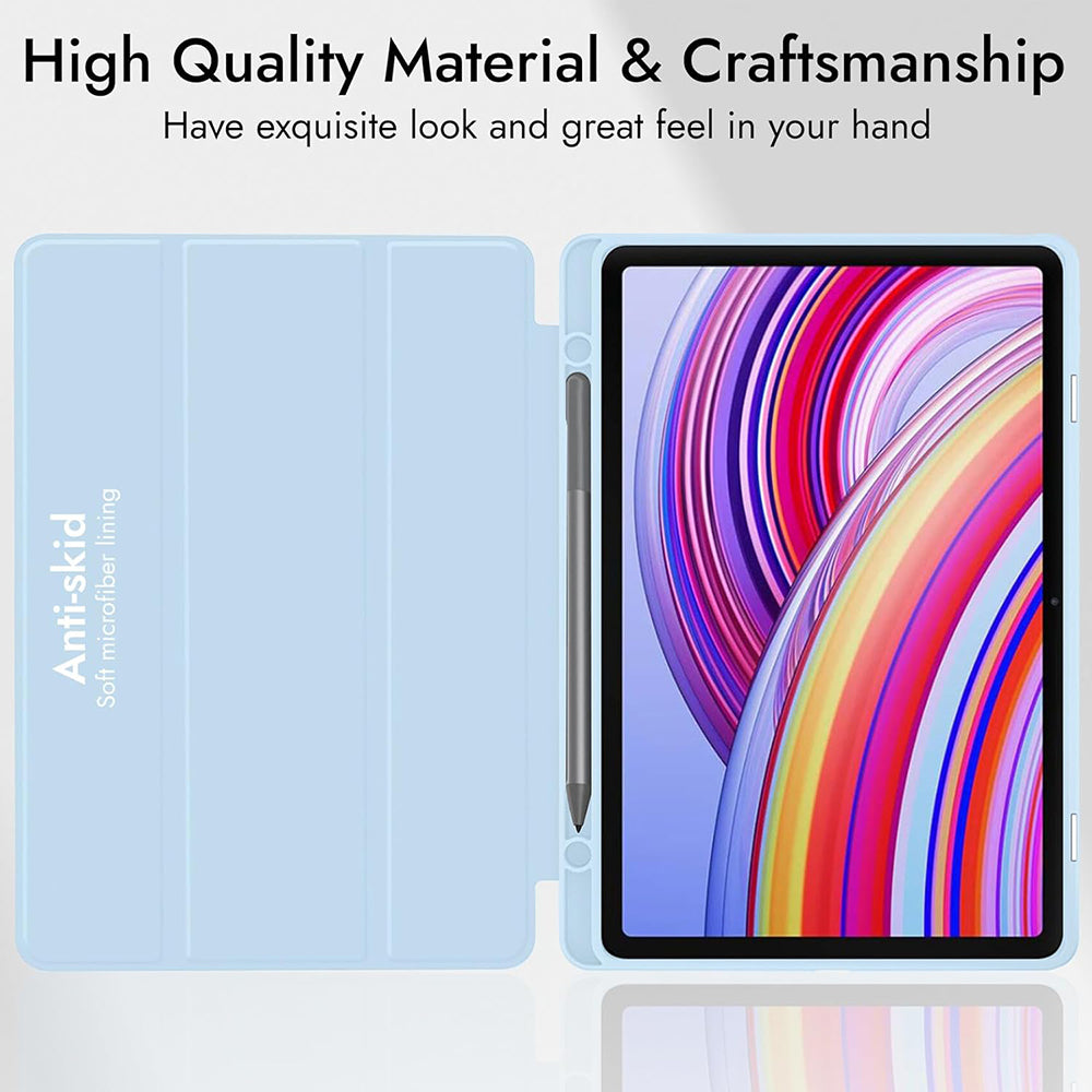 Housse pour Xiaomi Redmi Pad Pro / Pad / Pad Pro 5G, Techsuit, Flex Trifold, Bleu marine