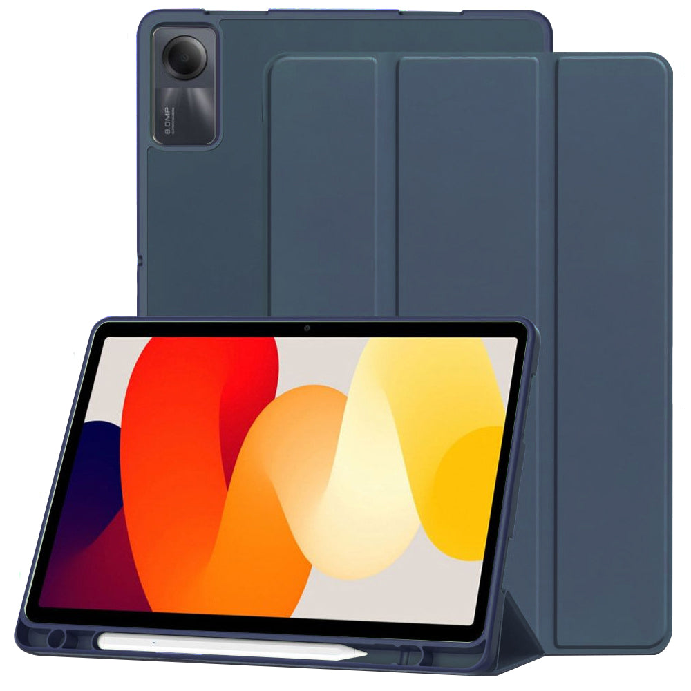 Housse pour Xiaomi Redmi Pad SE, Techsuit, Flex Trifold, Bleu marine