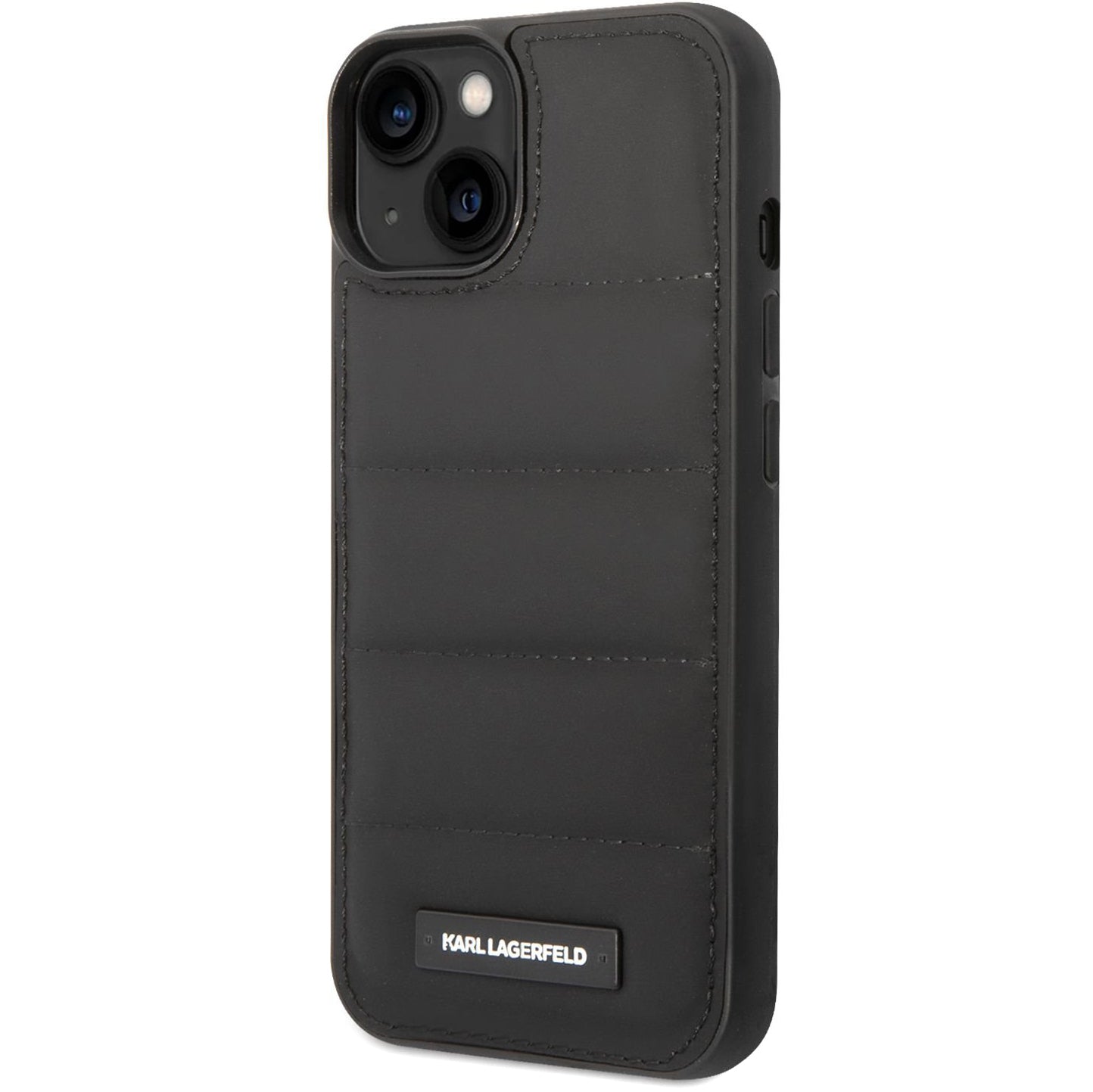 Étui pour Apple iPhone 14 Plus, Karl Lagerfeld, Quilted Puffy Metal Logo, Noir