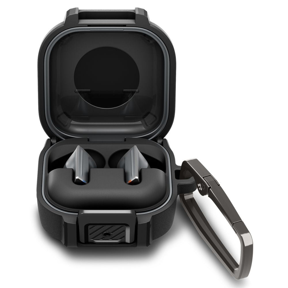 Spigen Lock Fit hoesje voor Samsung Galaxy Buds4 / Buds4 Pro, Matzwart ACS11202