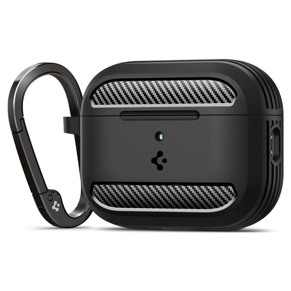 Étui Spigen Rugged Armor pour Apple AirPods Pro 3, Noir Mat ACS09822
