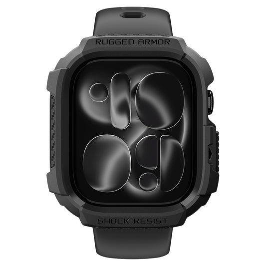Spigen Rugged Armor hoes voor Apple Watch Series 12 46mm, Mat Zwart ACS11886