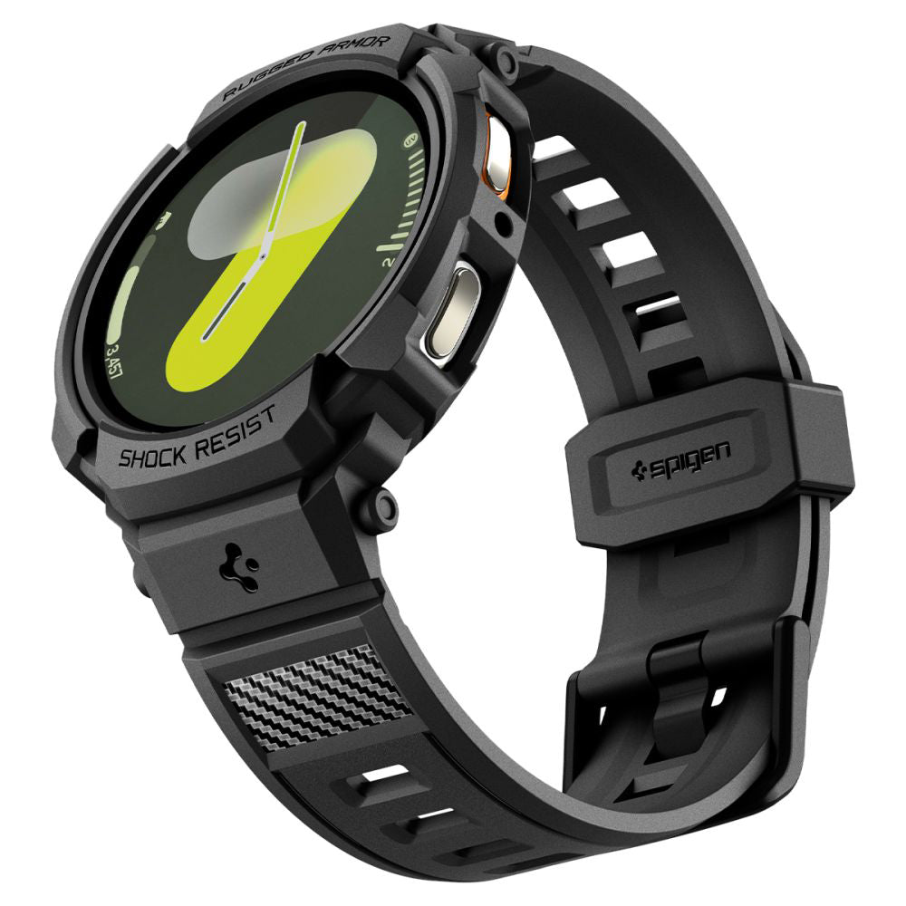 Spigen Rugged Armor Pro Hülle für Samsung Galaxy Watch8 40mm, Mattschwarz ACS10005
