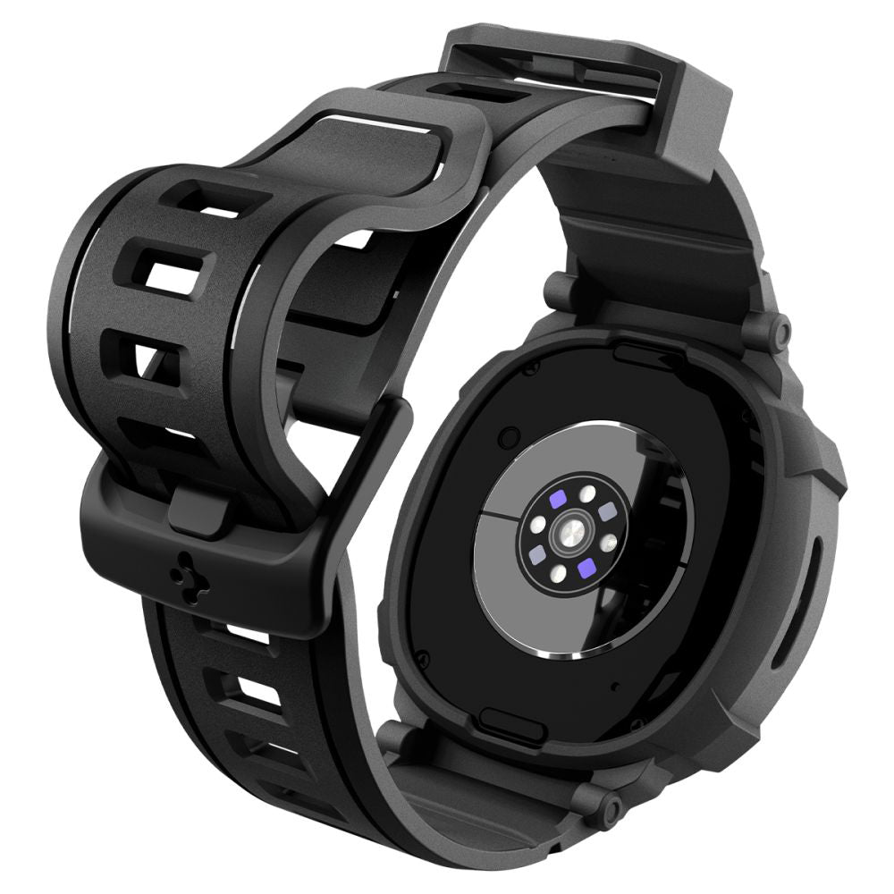 Spigen Rugged Armor Pro Hülle für Samsung Galaxy Watch8 44mm, Schwarz ACS10007