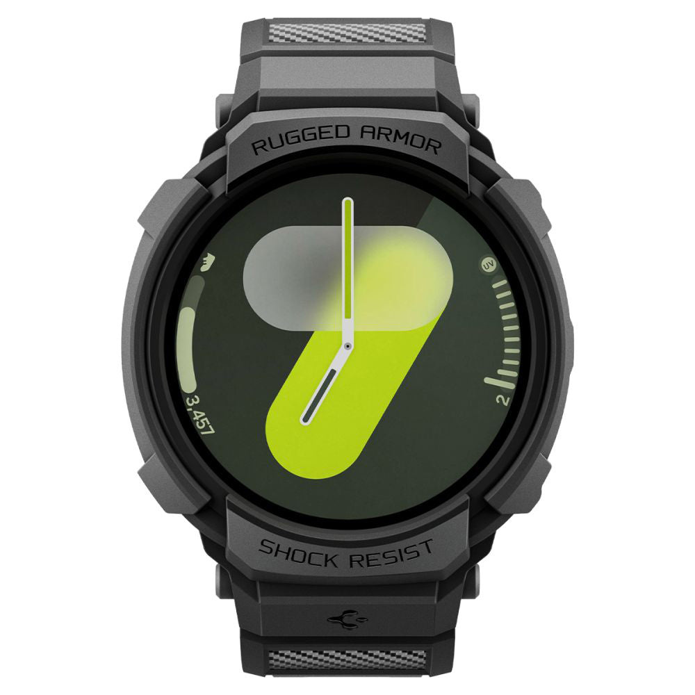 Spigen Rugged Armor Pro Hülle für Samsung Galaxy Watch8 44mm, Schwarz ACS10007