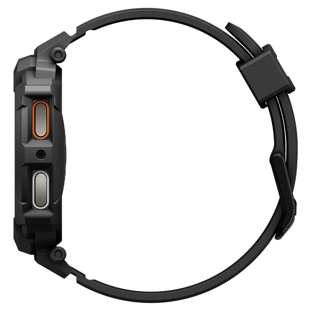 Spigen Rugged Armor Pro Hülle für Samsung Galaxy Watch8 44mm, Schwarz ACS10007