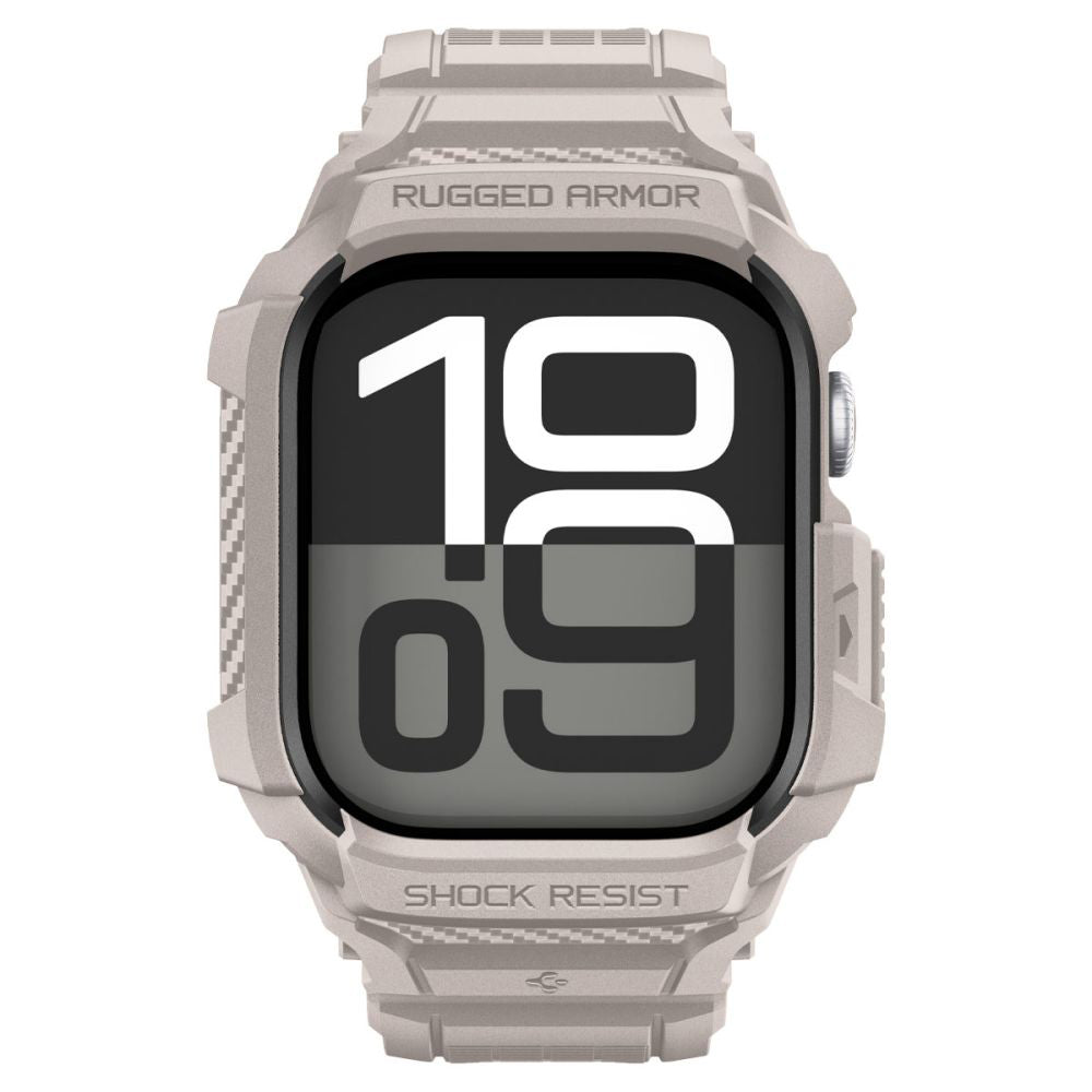 Étui Spigen Rugged Armor Pro V2 pour Apple Watch Series 10 / 11 46mm, Beige ACS10506