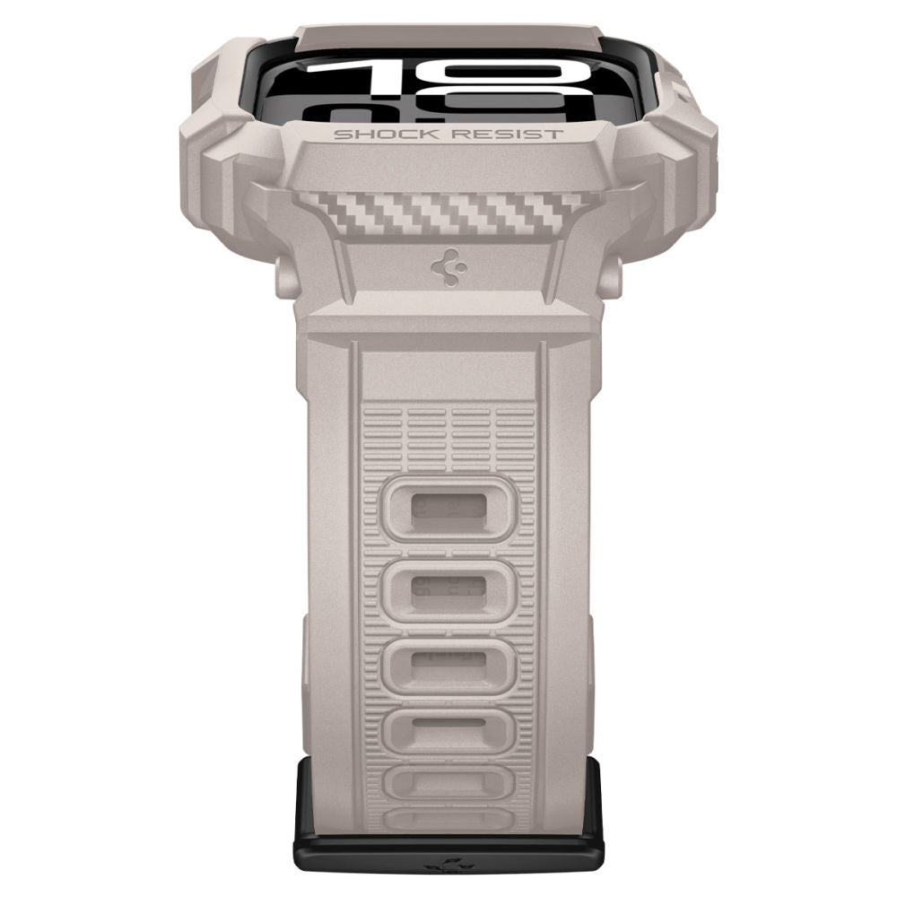 Étui Spigen Rugged Armor Pro V2 pour Apple Watch Series 10 / 11 46mm, Beige ACS10506