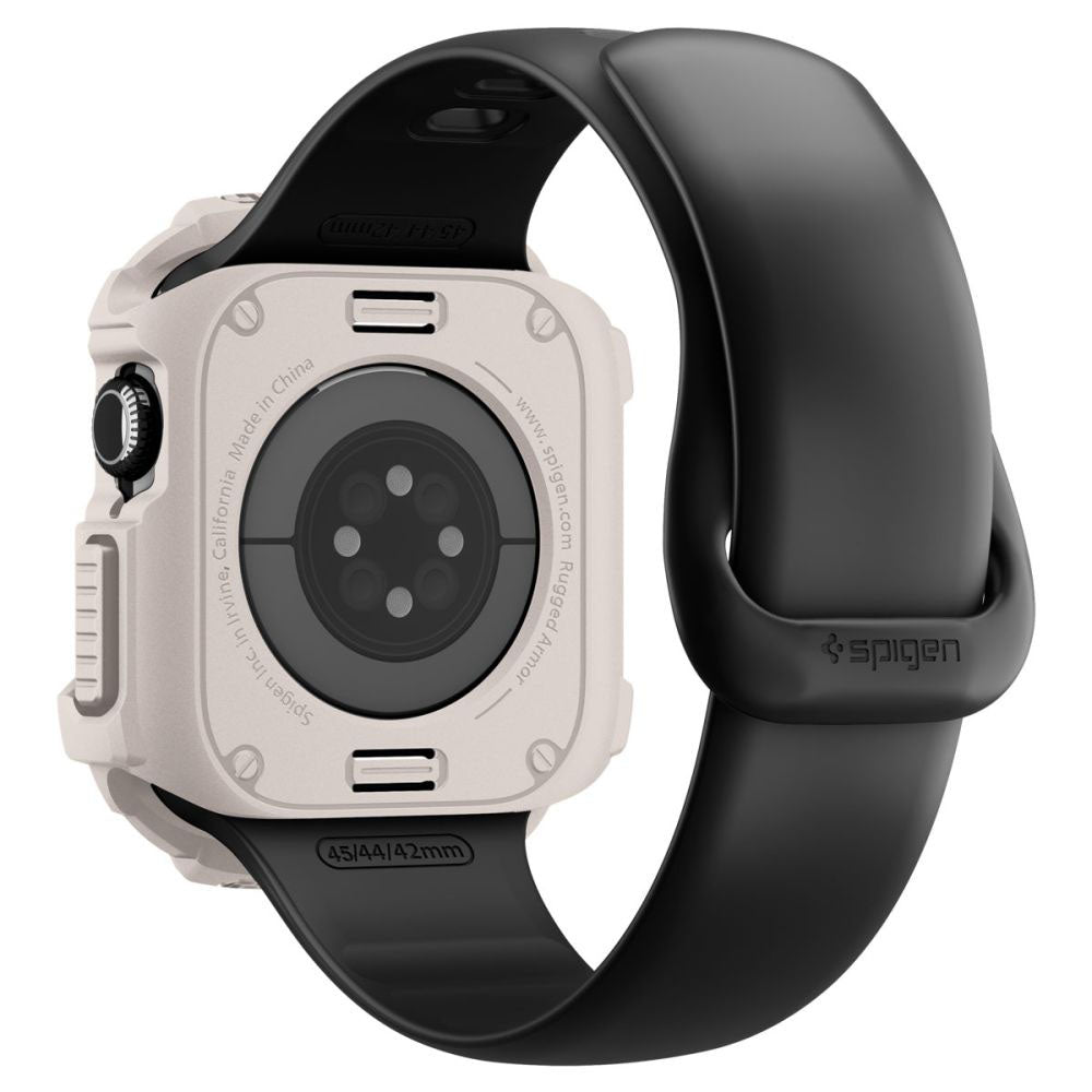 Spigen Rugged Armor V2 hoes voor Apple Watch Series 10 / 11 42mm, Beige