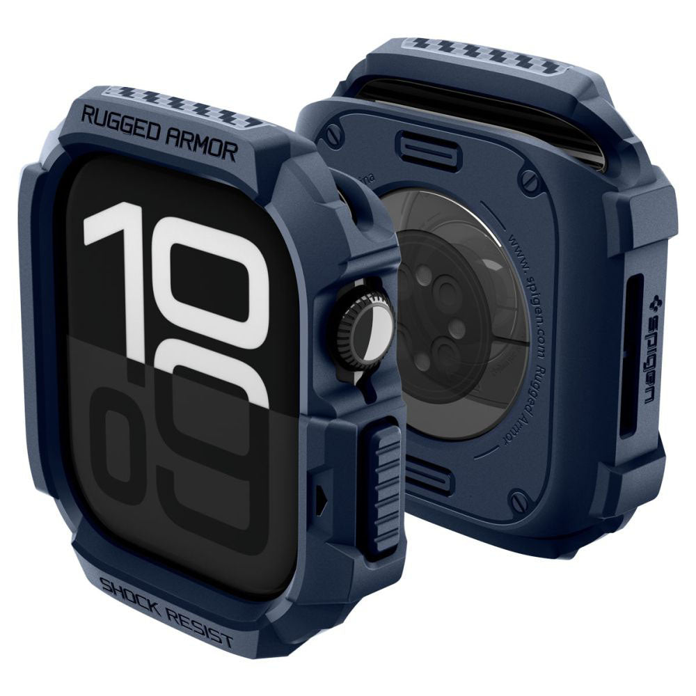 Spigen Rugged Armor V2 hoes voor Apple Watch Series 10 / 11 42mm, Marineblauw