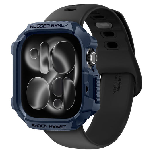 Spigen Rugged Armor V2 hoes voor Apple Watch Series 10 / 11 42mm, Marineblauw