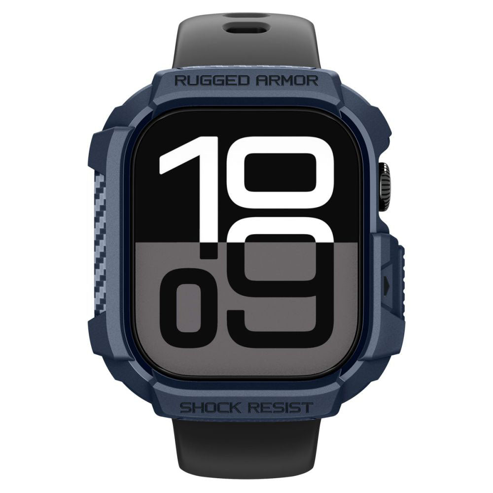 Spigen Rugged Armor V2 hoes voor Apple Watch Series 10 / 11 42mm, Marineblauw