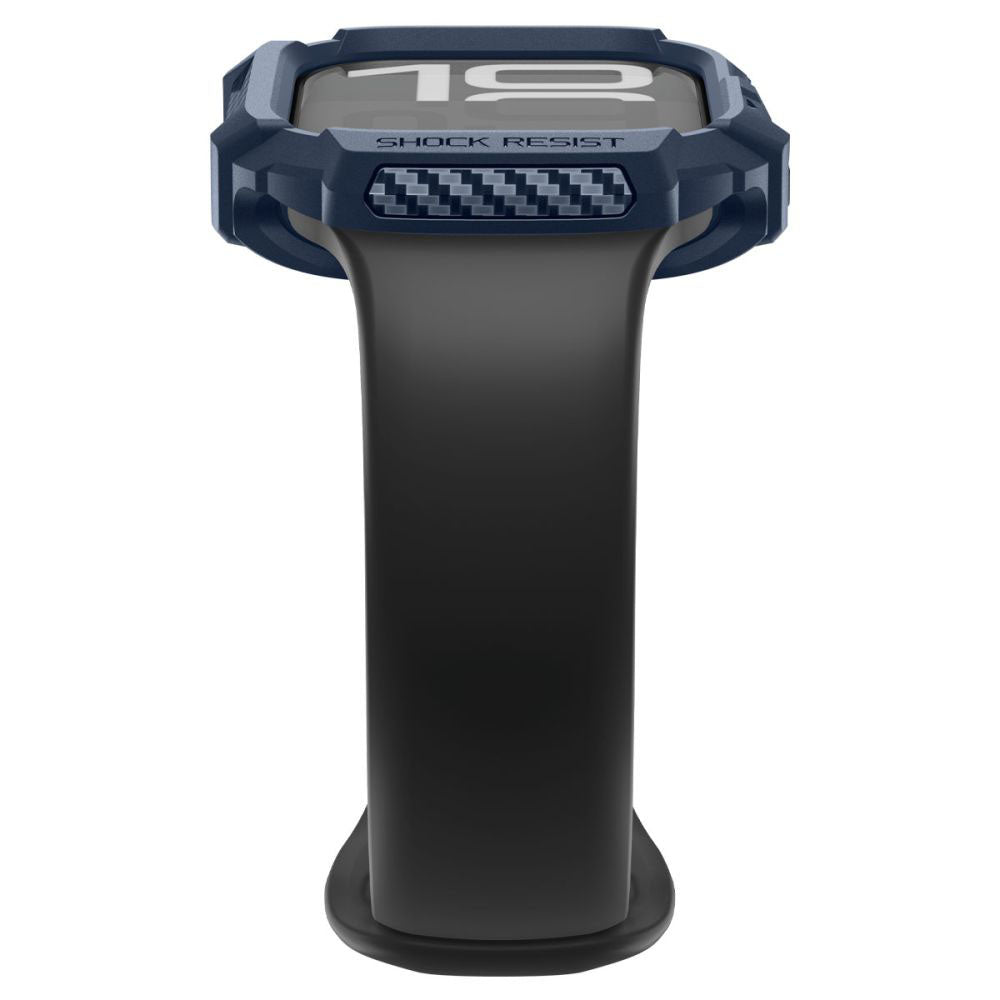 Spigen Rugged Armor V2 hoes voor Apple Watch Series 10 / 11 42mm, Marineblauw