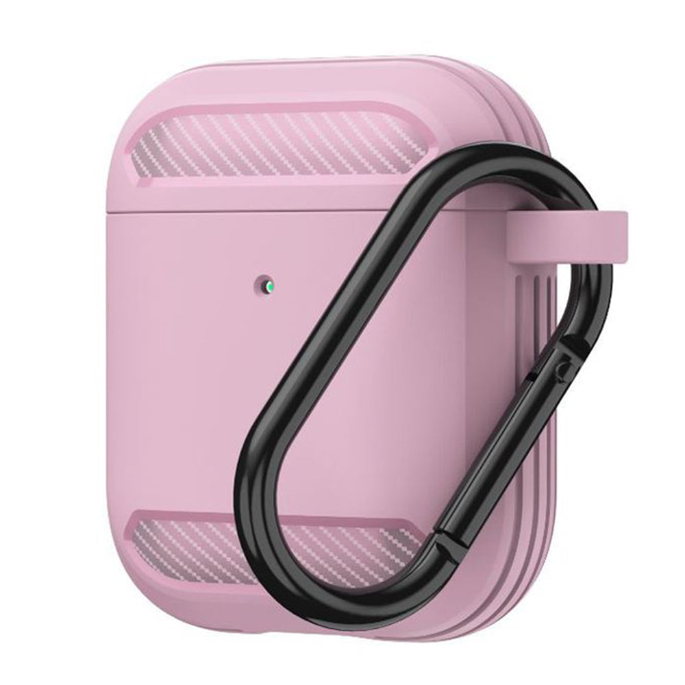 Coque Techsuit Carbon pour Apple AirPods Gen 2 / Gen 1, Rose